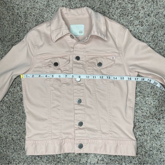 Adriano Goldschmied Robyn Long Sleeve Denim Jacket Vintage Pink Small S SSW4087 - Picture 9 of 11